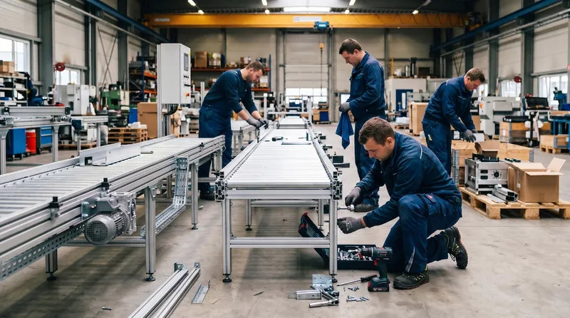 Système de convoyage sur un site industriel