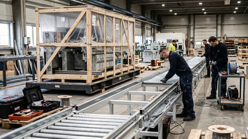 Montage industriel sur un site du bois ou du papier