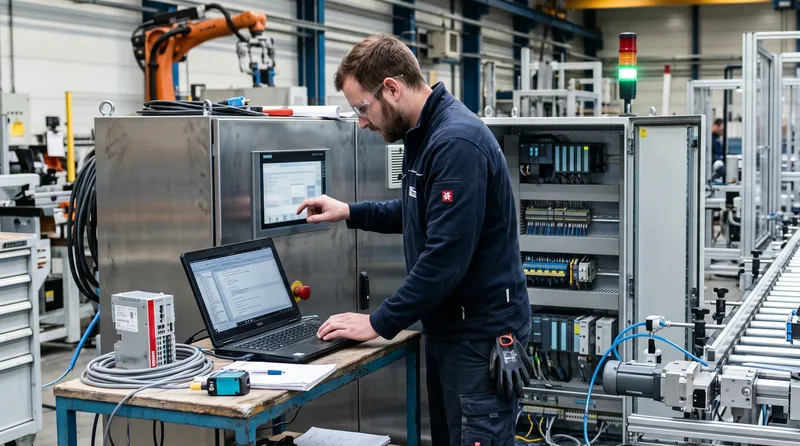 Spécialiste analysant une commande